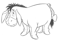 A coloring page of winnie the pooh - eyore